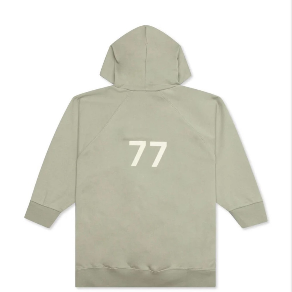 Womens green sleeve hoodie hooded sweatshirt L Essentials Fear of God FOG NWT